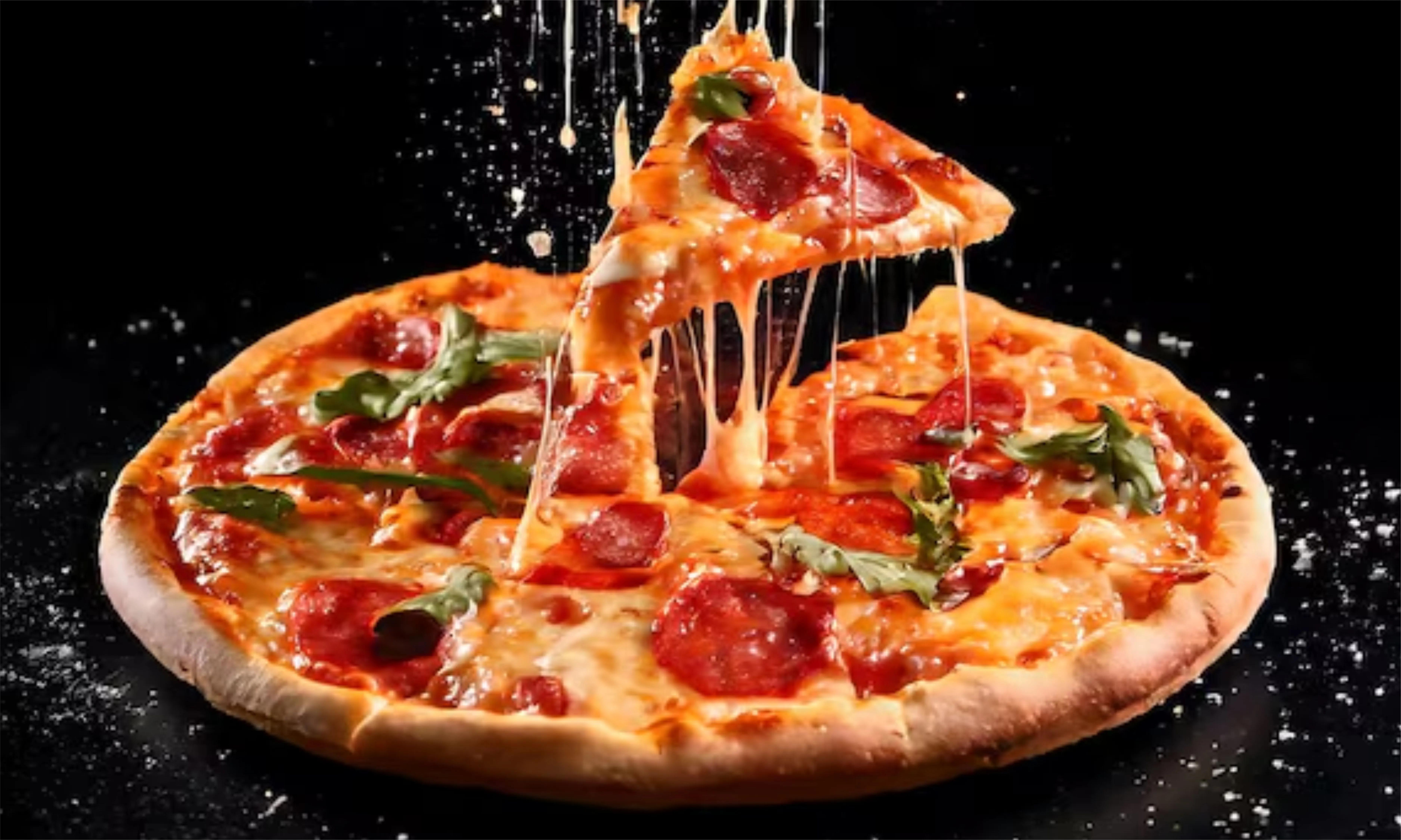 Chef making pizza